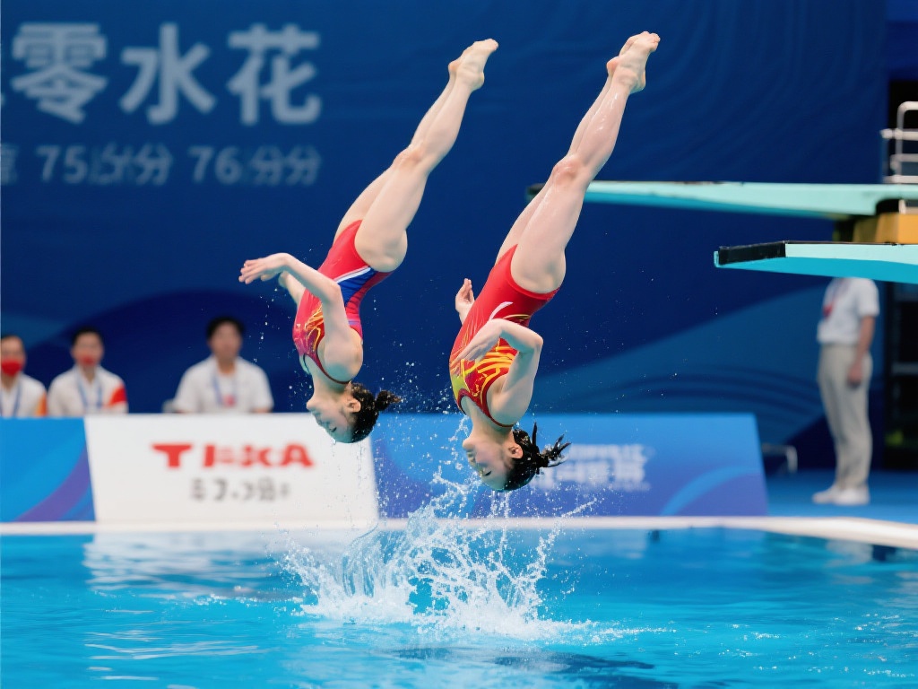 比赛中，两人连续几轮动作都得到了几乎满分